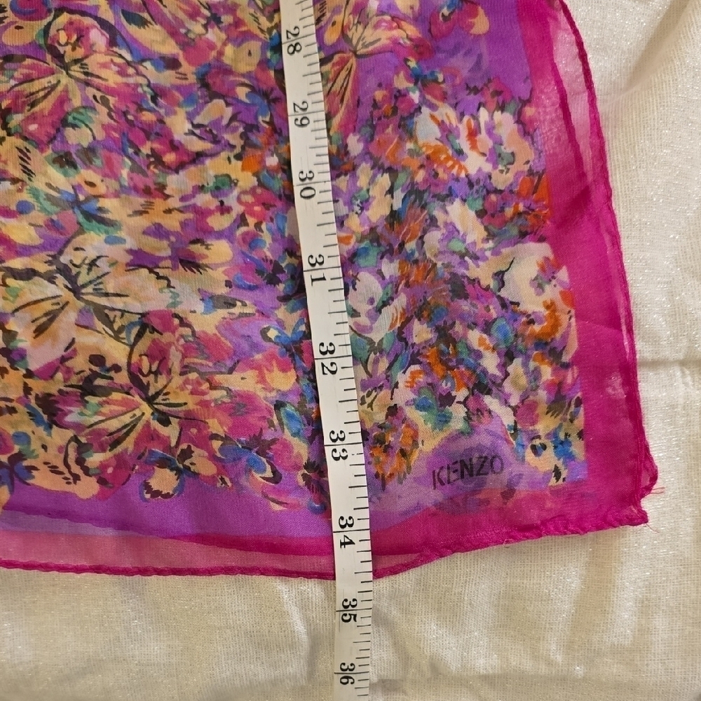 Kenzo Purple Pink Cocktail Scarf - Picture 7 of 12